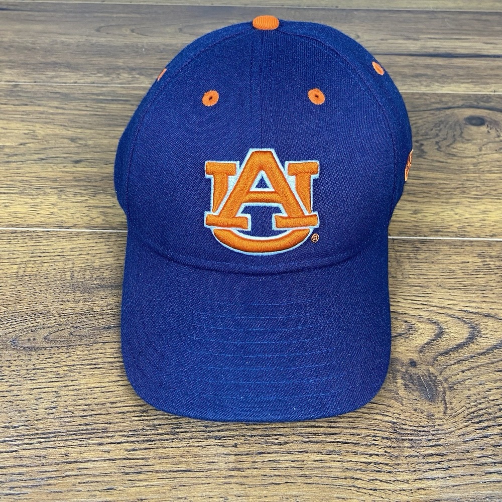 New Era Concealer Auburn Tigers Hat Navy Blue Orange Fitted Cap Size 7 Wool